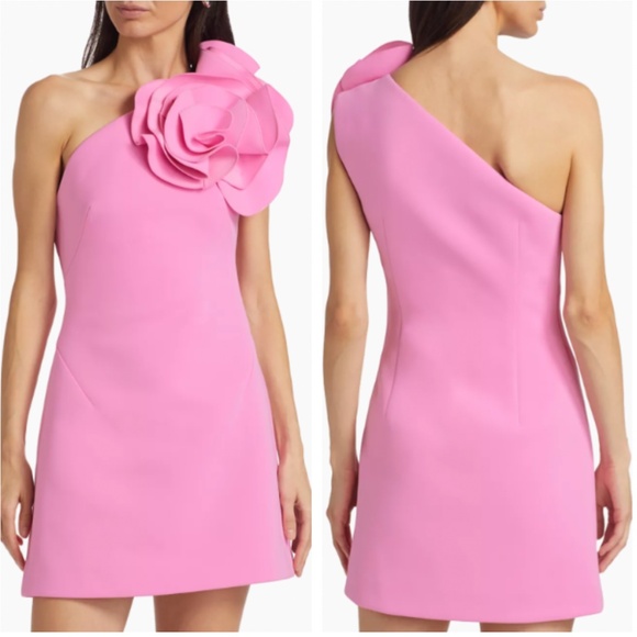 NEW Acler x Saks Turflea Mini Dress Wild Bloom Pink Cocktail Holiday Wedding - Picture 2 of 10